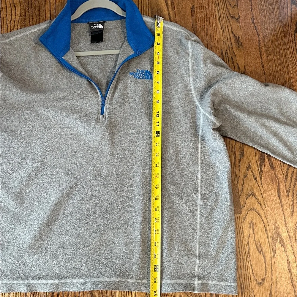The North Face Gray and Blue Light Fleece Zip Up